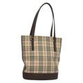 Burberry Nova Check Tote Canvas Check Pattern Beige Canvas Tote Bag