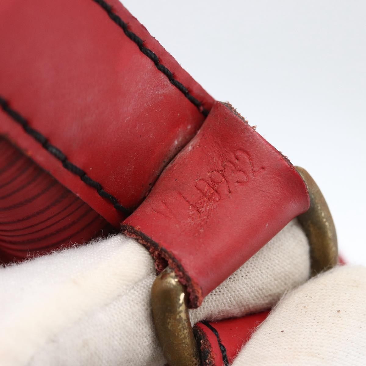 Louis Vuitton Petit Noe Nm Handbag Epi Leather Red Leather Shoulder Bag