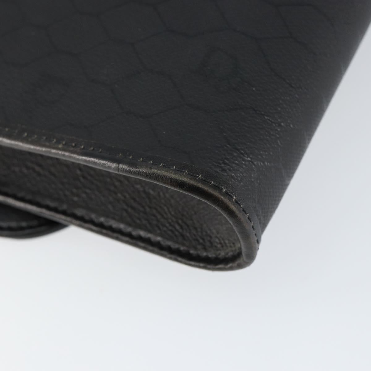 Christian Dior Vintage Honeycomb Flap Crossbody Bag Coated Canvas Black Canvas Shoulder Bag Bag (Pre-Owned)