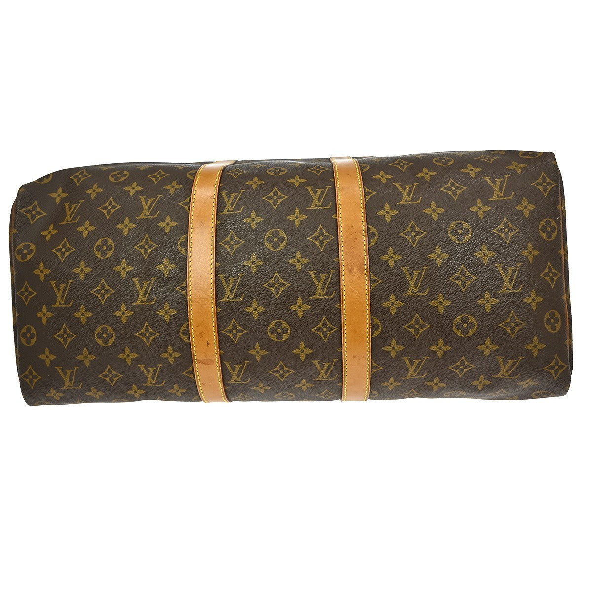 Louis Vuitton Keepall Bag Monogram Canvas Brown Canvas Travel Bag