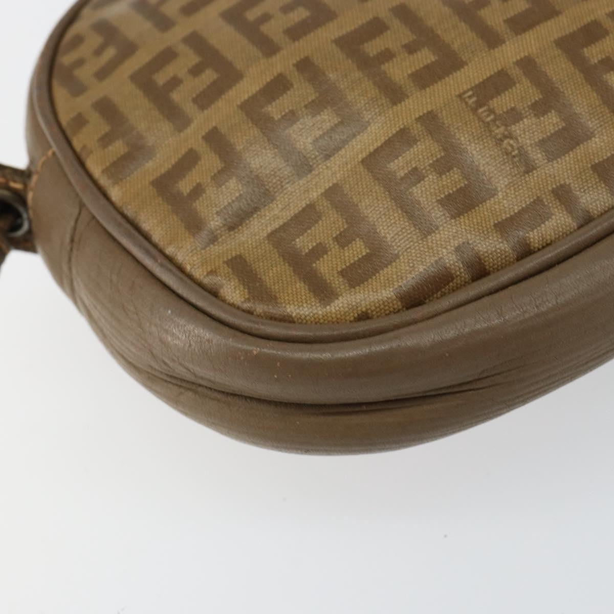 Fendi Zucchino Canvas Beige Canvas Shoulder Bag Bag