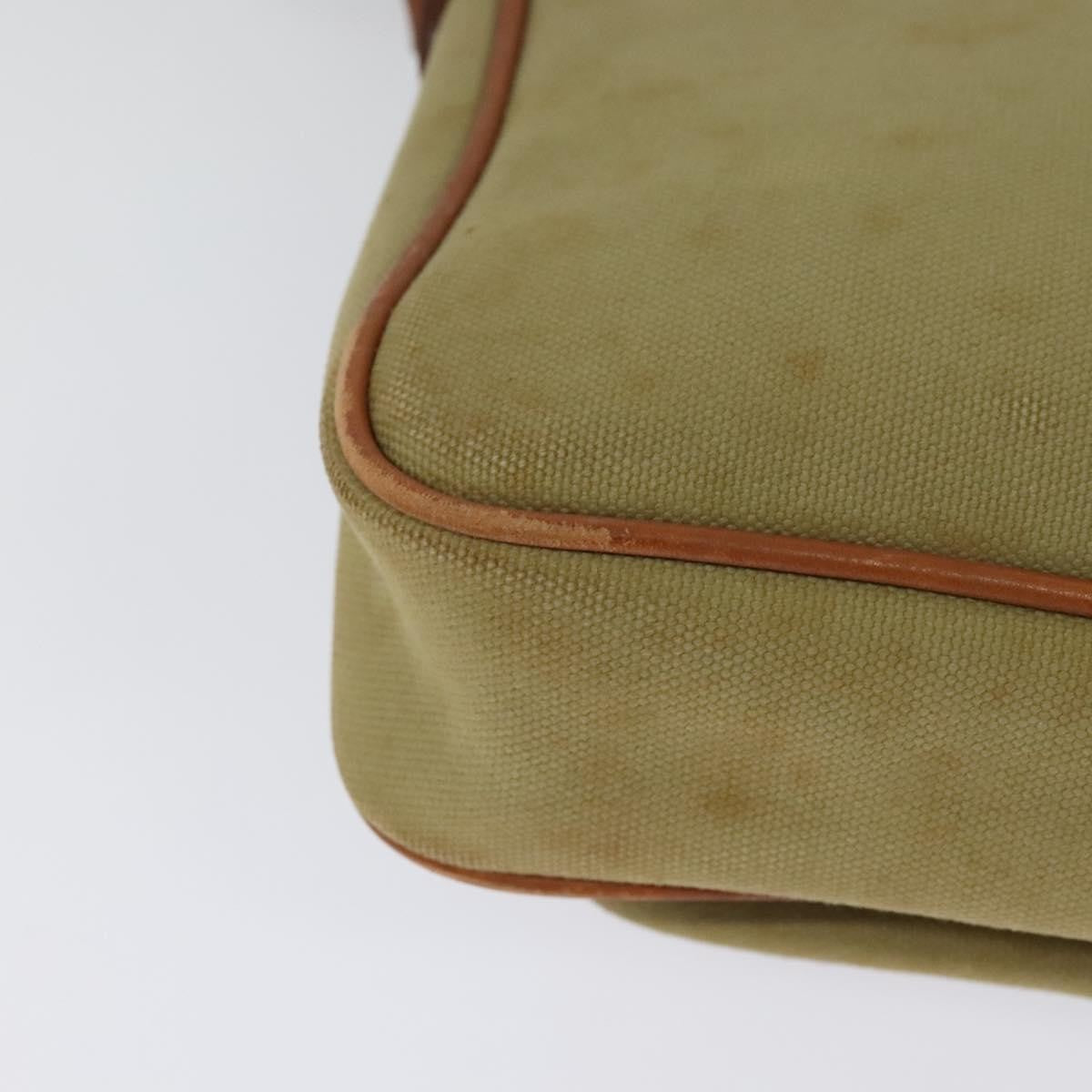 Burberry Front Pocket Messenger Bag Canvas Beige Canvas Shoulder Bag