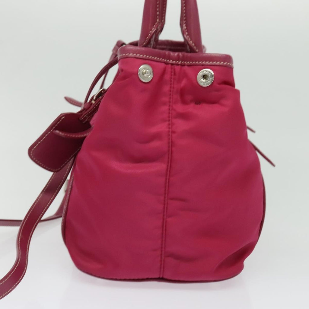 Prada Convertible Belted Hobo Tessuto With Leather Pink Nylon Tote Bag Bag