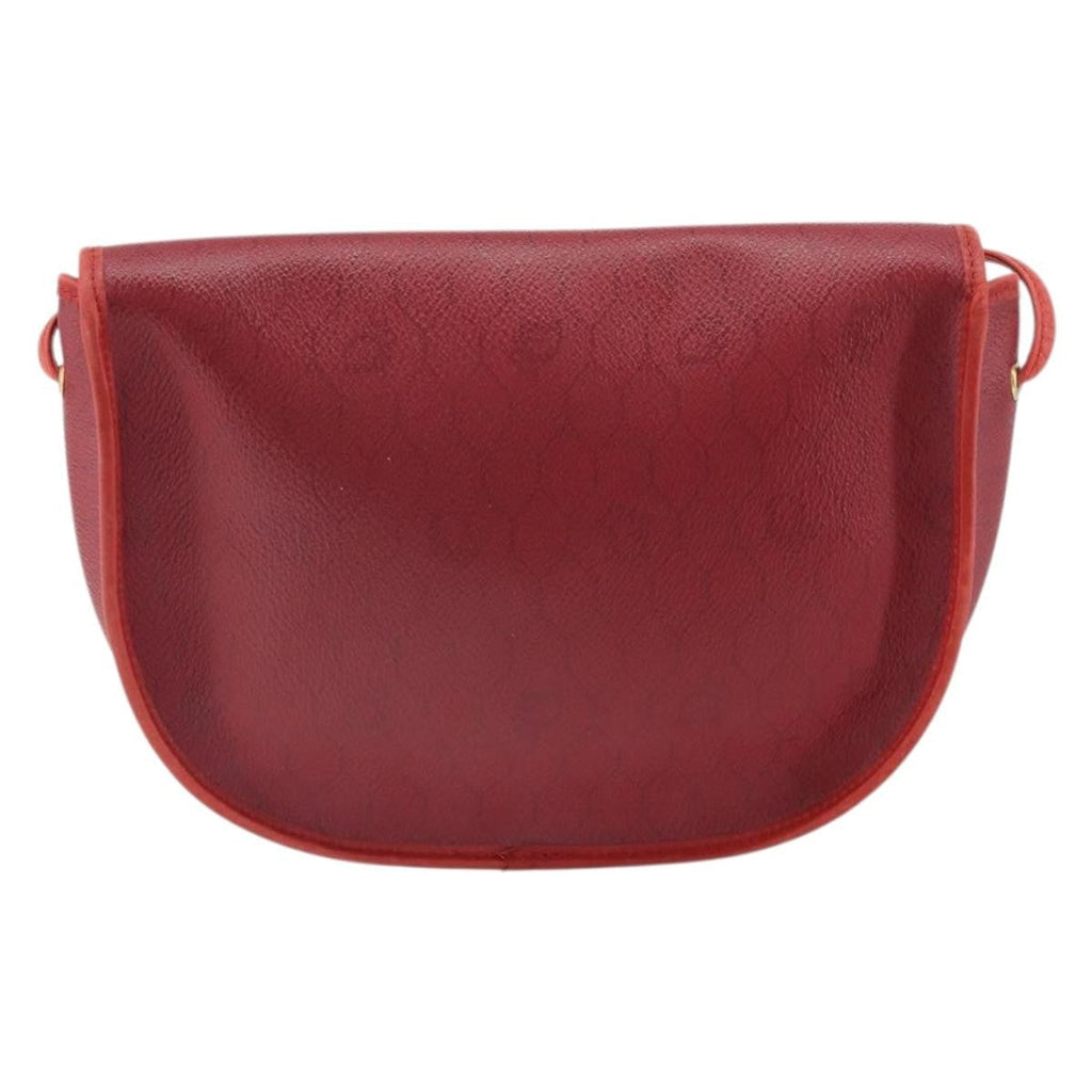 Christian Dior Vintage Honeycomb Flap Crossbody Bag Coated Canvas Red Pvc Shoulder Bag Bag (Pre-Owned)