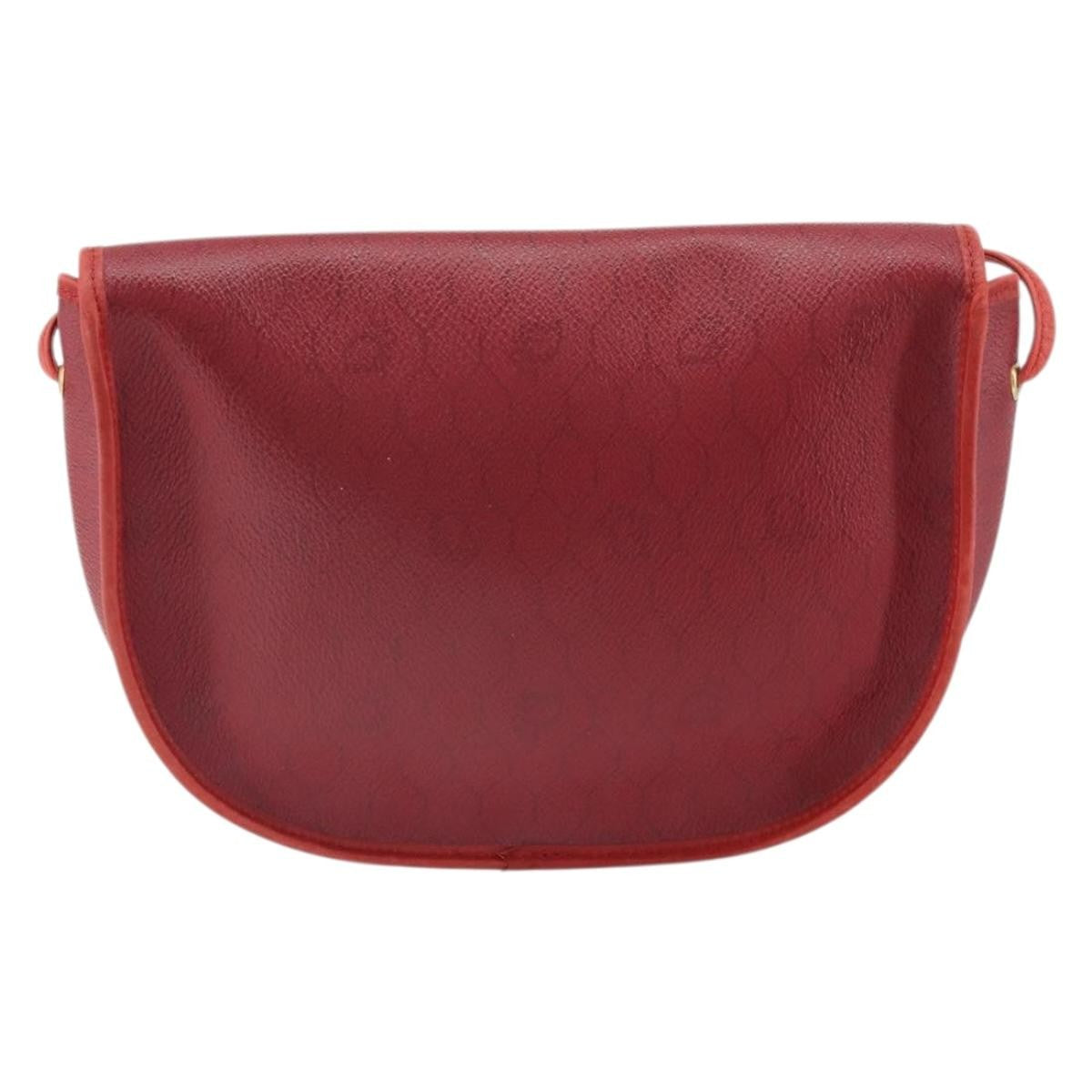 Christian Dior Vintage Honeycomb Flap Crossbody Bag Coated Canvas Red Pvc Shoulder Bag Bag (Pre-Owned)