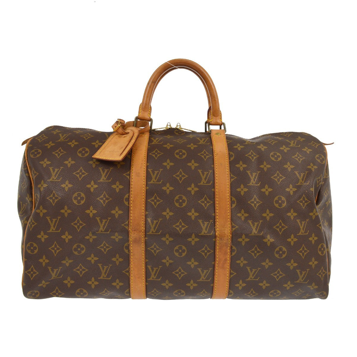 Louis Vuitton Keepall Bag Monogram Canvas Brown Canvas Travel Bag