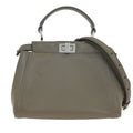 Fendi Peekaboo Bag Leather Gray Leather Handbag