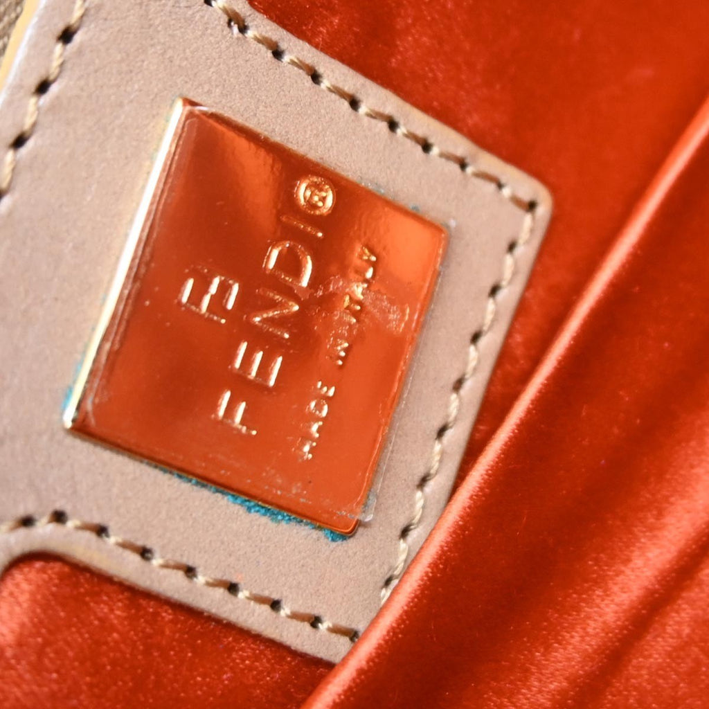 Fendi Baguette Bag Wool Orange Wool Shoulder Bag Bag