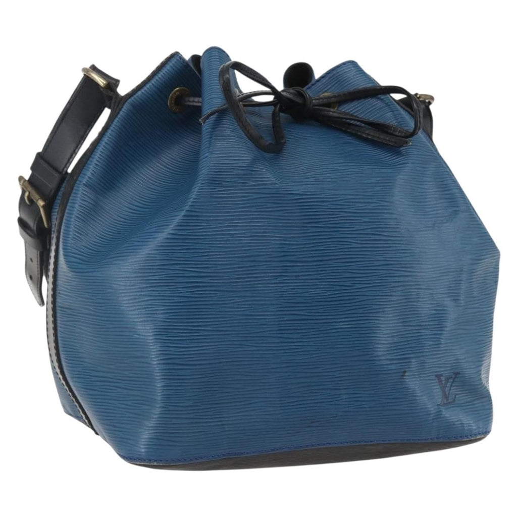 Louis Vuitton Bicolor Petit Noe Handbag Epi Leather Blue Leather Shoulder Bag