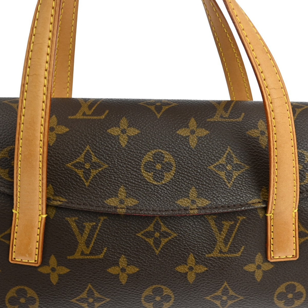 Louis Vuitton Sonatine Handbag Monogram Canvas Brown Canvas Handbag