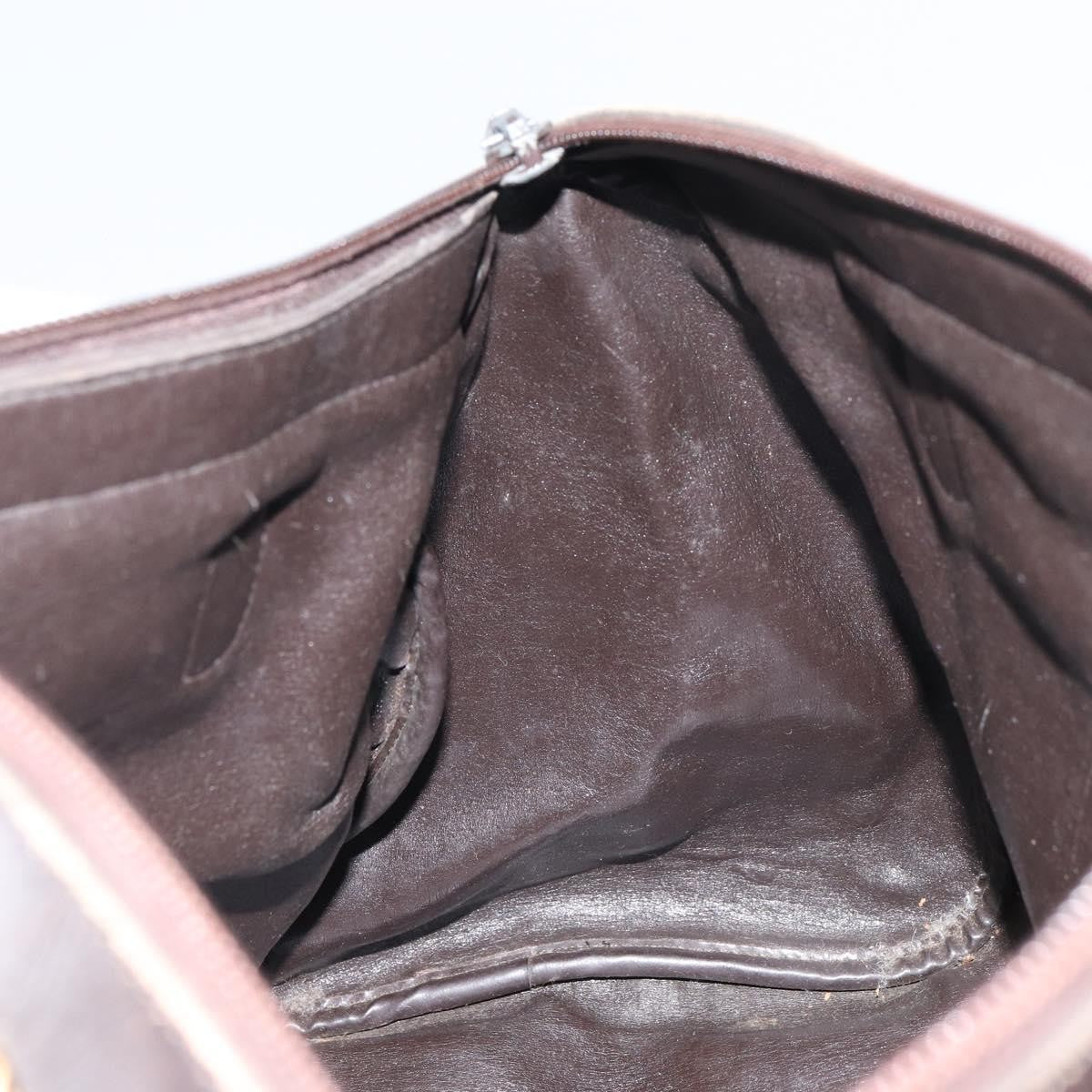 Christian Dior Vintage Cd Trotter Handbag Canvas Brown Canvas Handbag (Pre-Owned)