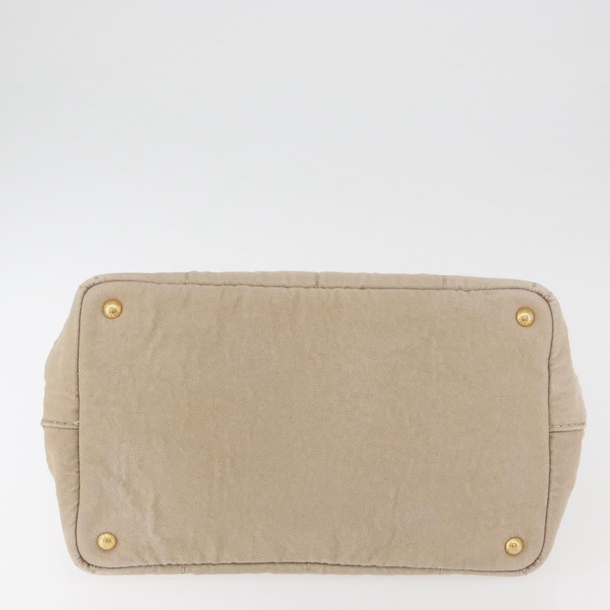 Prada Canapa Tote Canvas Beige Canvas Tote Bag Bag