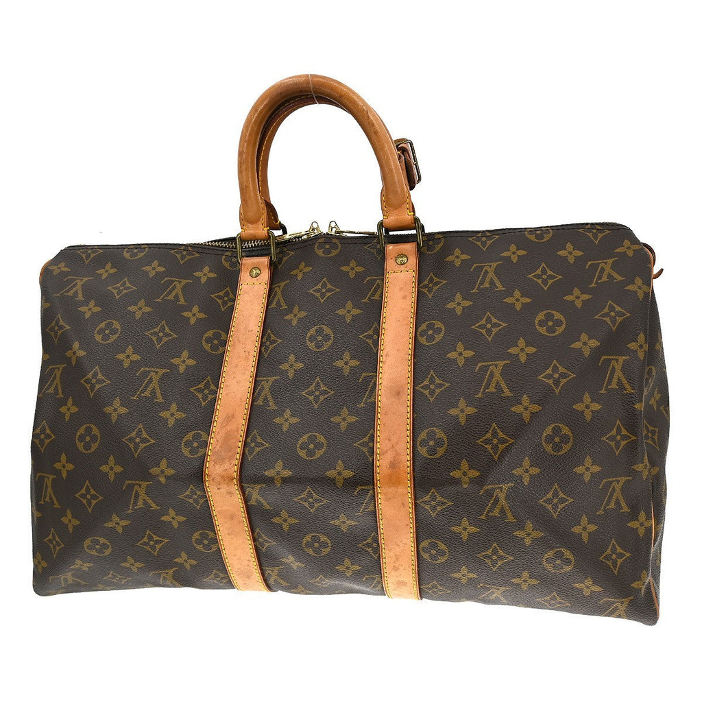 Louis Vuitton Keepall Bag Monogram Canvas Brown Canvas Travel Bag