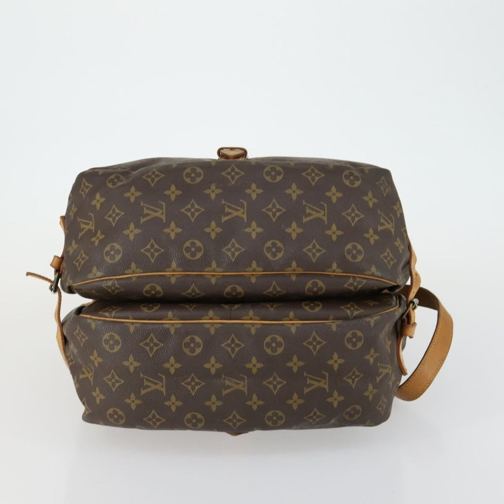 Louis Vuitton Saumur Handbag Monogram Canvas Brown Canvas Shoulder Bag