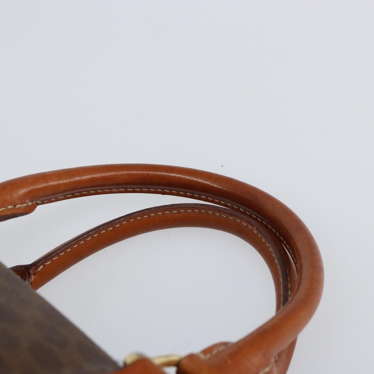Celine Vintage Macadam Handbag Canvas And Leather Brown Canvas Handbag