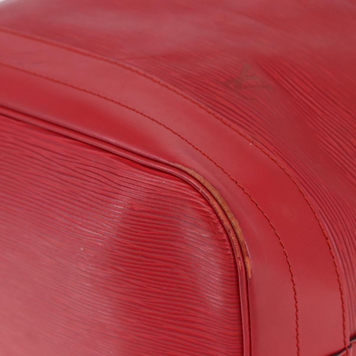 Louis Vuitton Noe Shoulder Bag Leather Red Leather Shoulder Bag