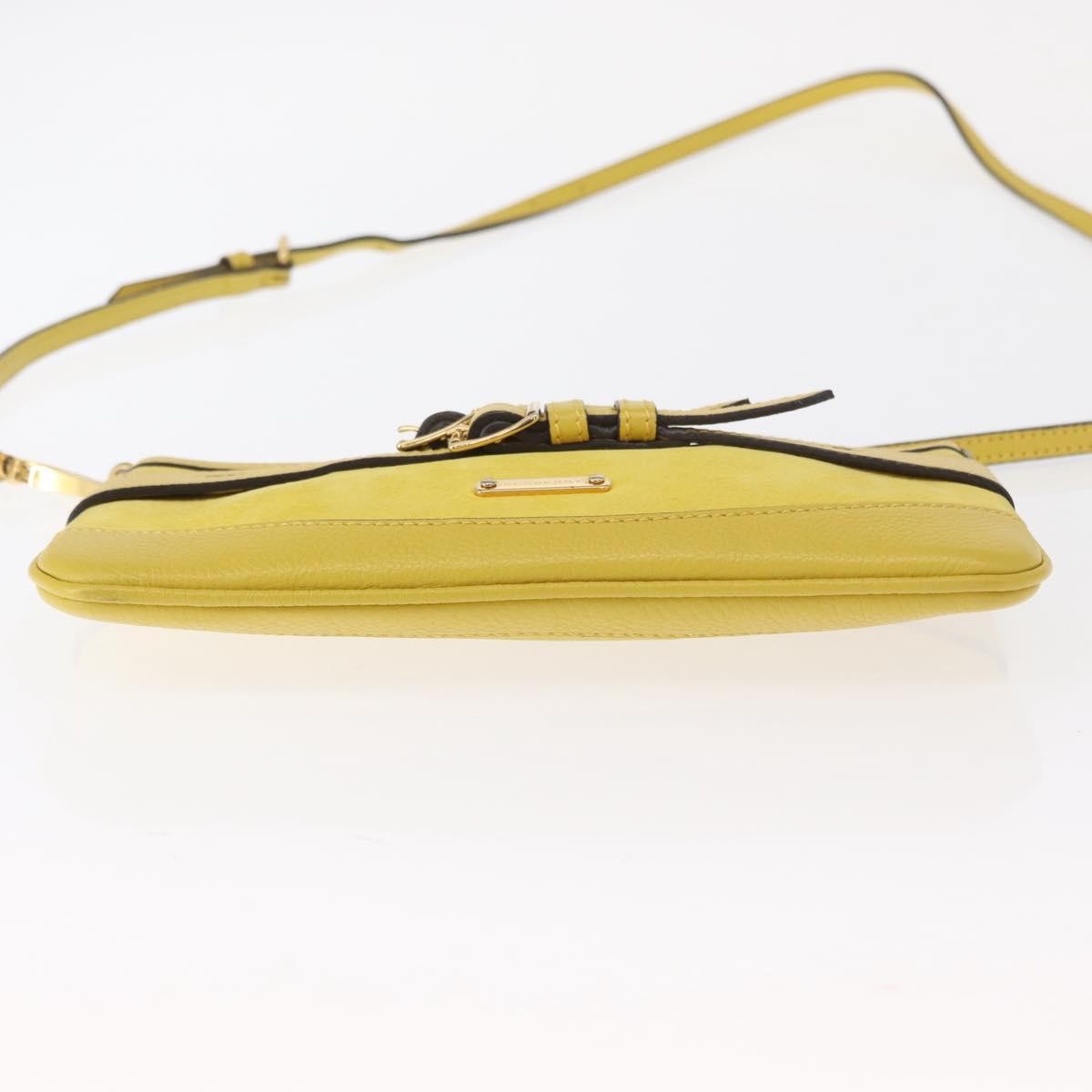 Burberry Vintage Shoulder Bag Leather Yellow Leather Shoulder Bag