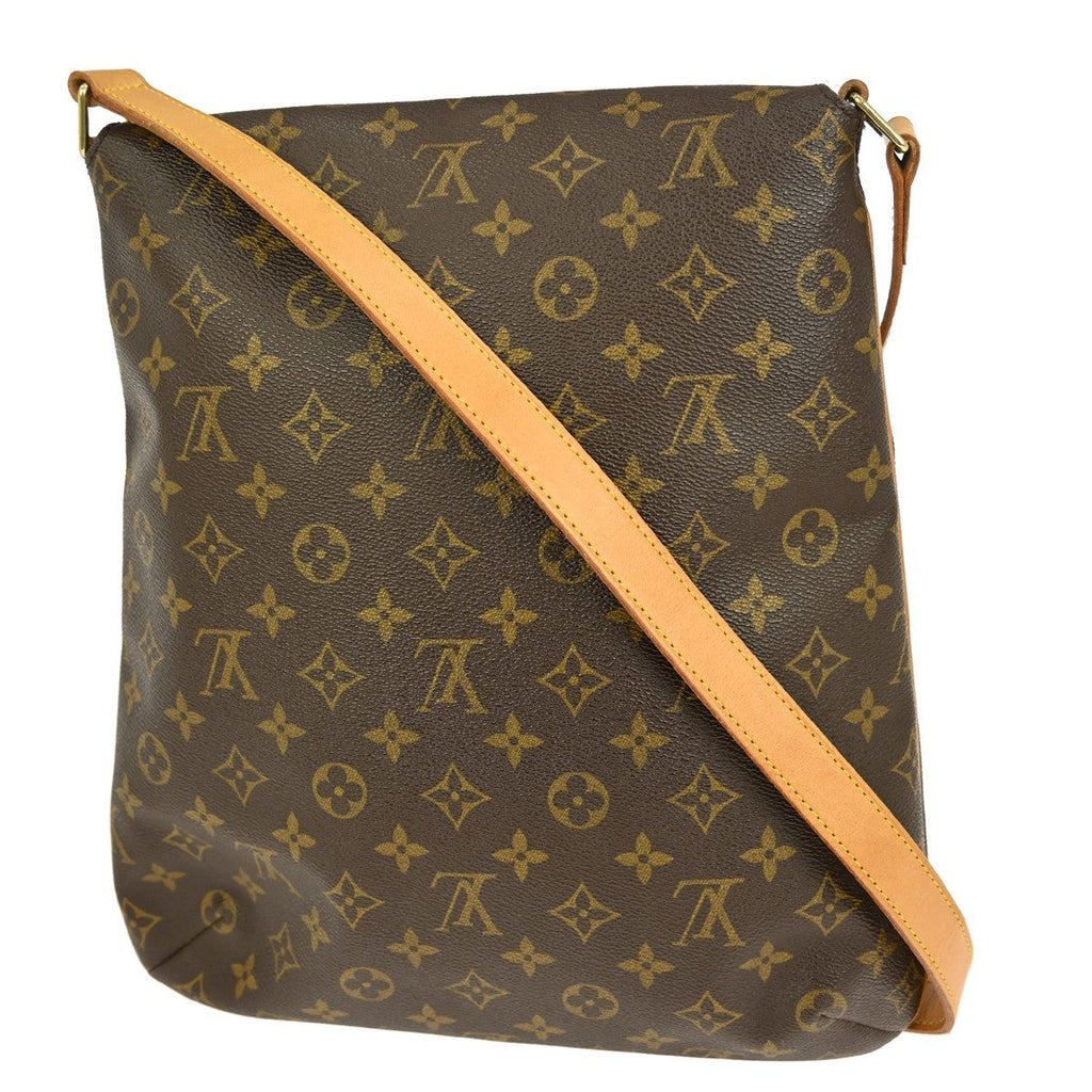 Louis Vuitton Musette Handbag Monogram Canvas Brown Canvas Shoulder Bag