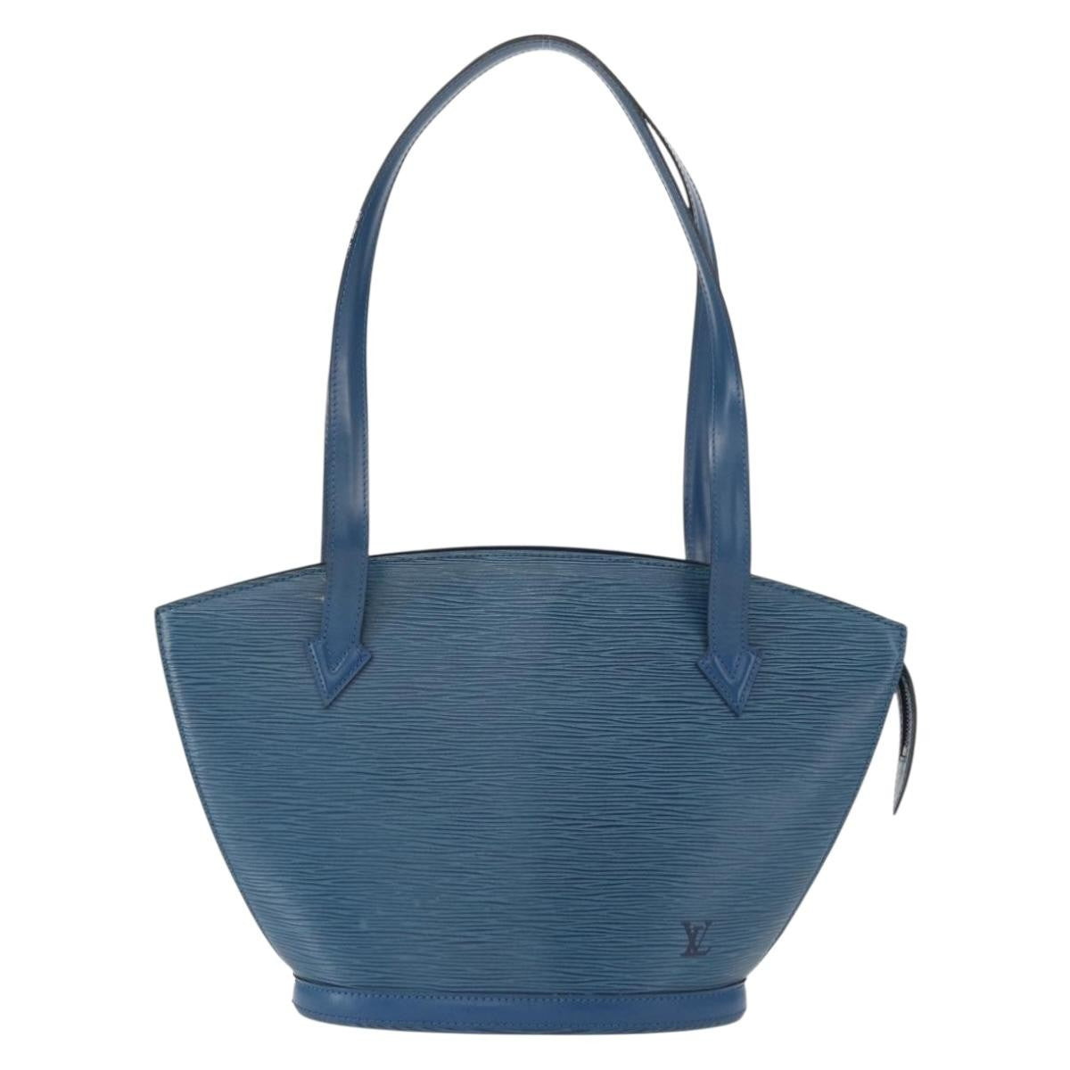 Louis Vuitton Saint Jacques Handbag Epi Leather Blue Leather Shoulder Bag
