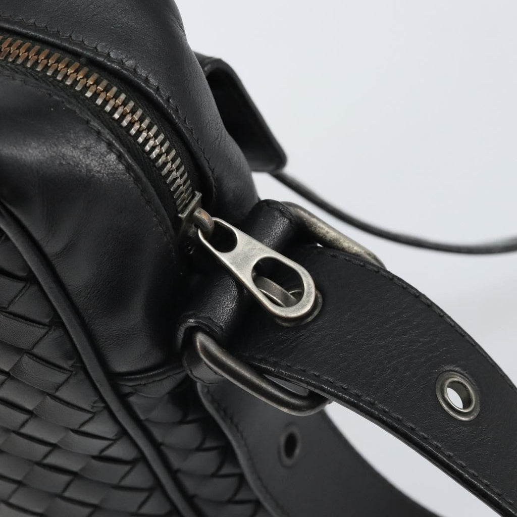 Bottega Veneta Intrecciato Shoulder Bag Leather Black Leather Shoulder Bag Bag
