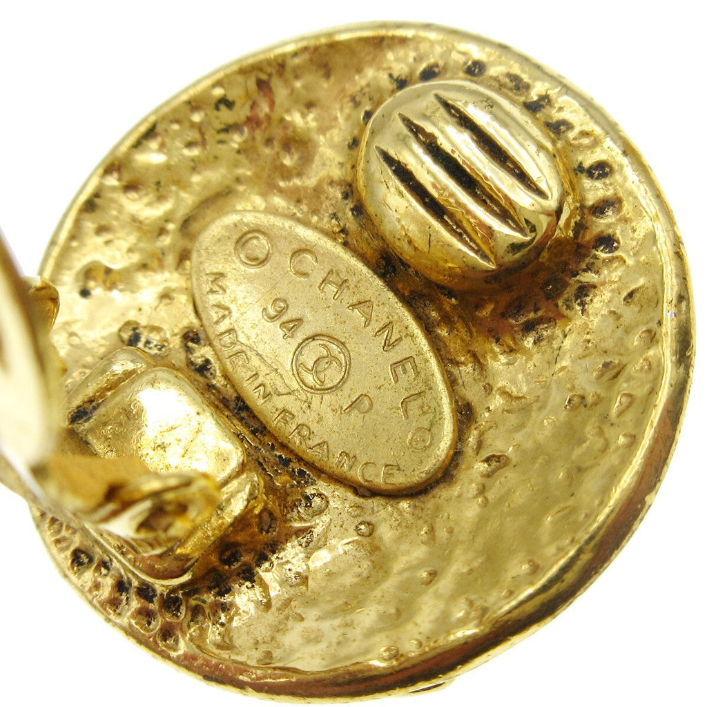 Chanel Cc Button Clip-On Earrings Metal Gold Gold_Plated Earrings Jewelry