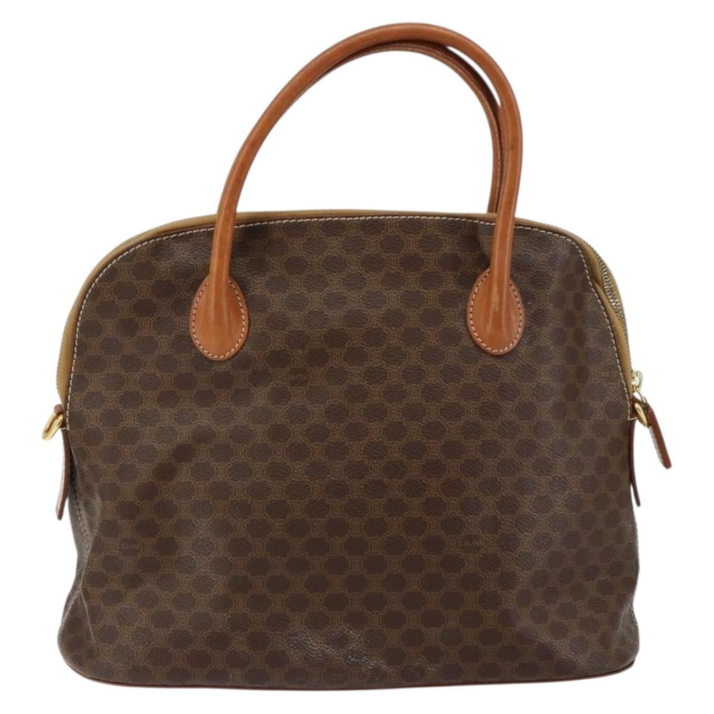 Celine Vintage Macadam Handbag Macadam Brown Canvas Bag