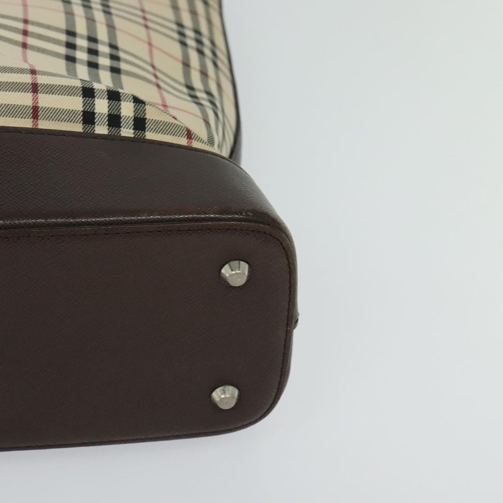 Burberry Nova Check Tote Canvas And Leather Beige Canvas Tote Bag