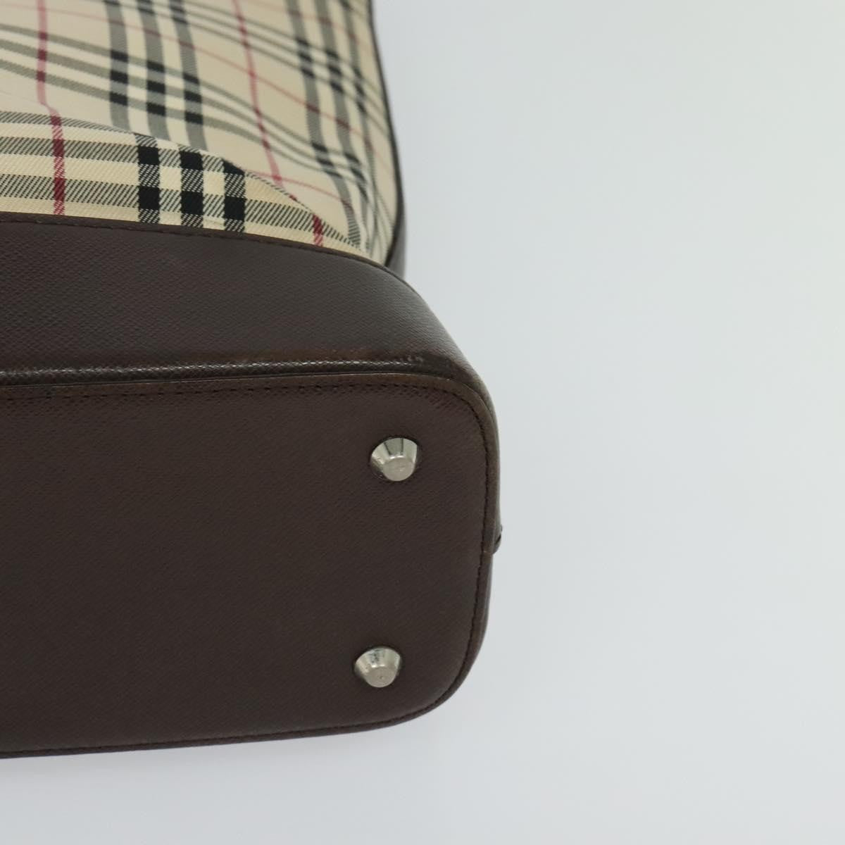 Burberry Nova Check Tote Canvas And Leather Beige Canvas Tote Bag