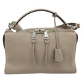 Fendi Selleria Lei Bag Leather Gray Leather Handbag
