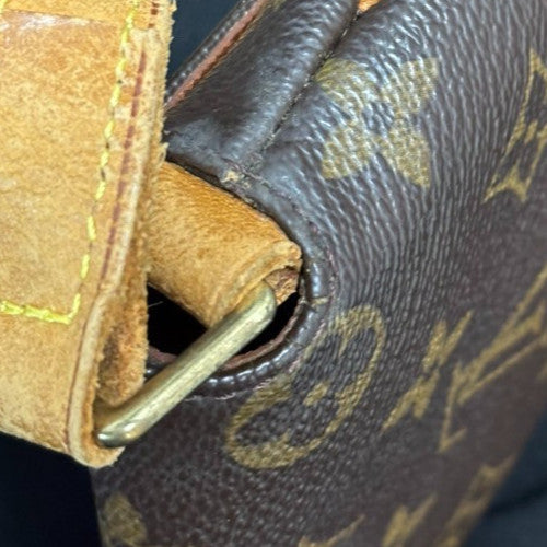 Louis Vuitton Musette Handbag Monogram Canvas Brown Canvas Shoulder Bag