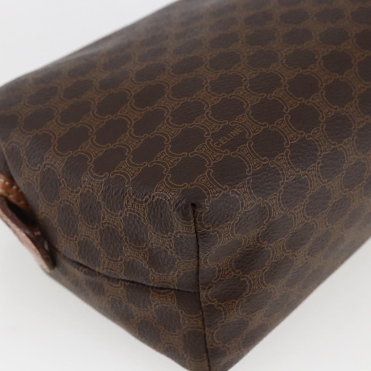 Celine Macadam Pochette Canvas And Leather Brown Canvas Clutche & Pouche Bag