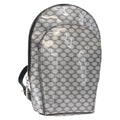 Celine Vintage Macadam Backpack Canvas And Leather Silver Pvc Backpack Bag