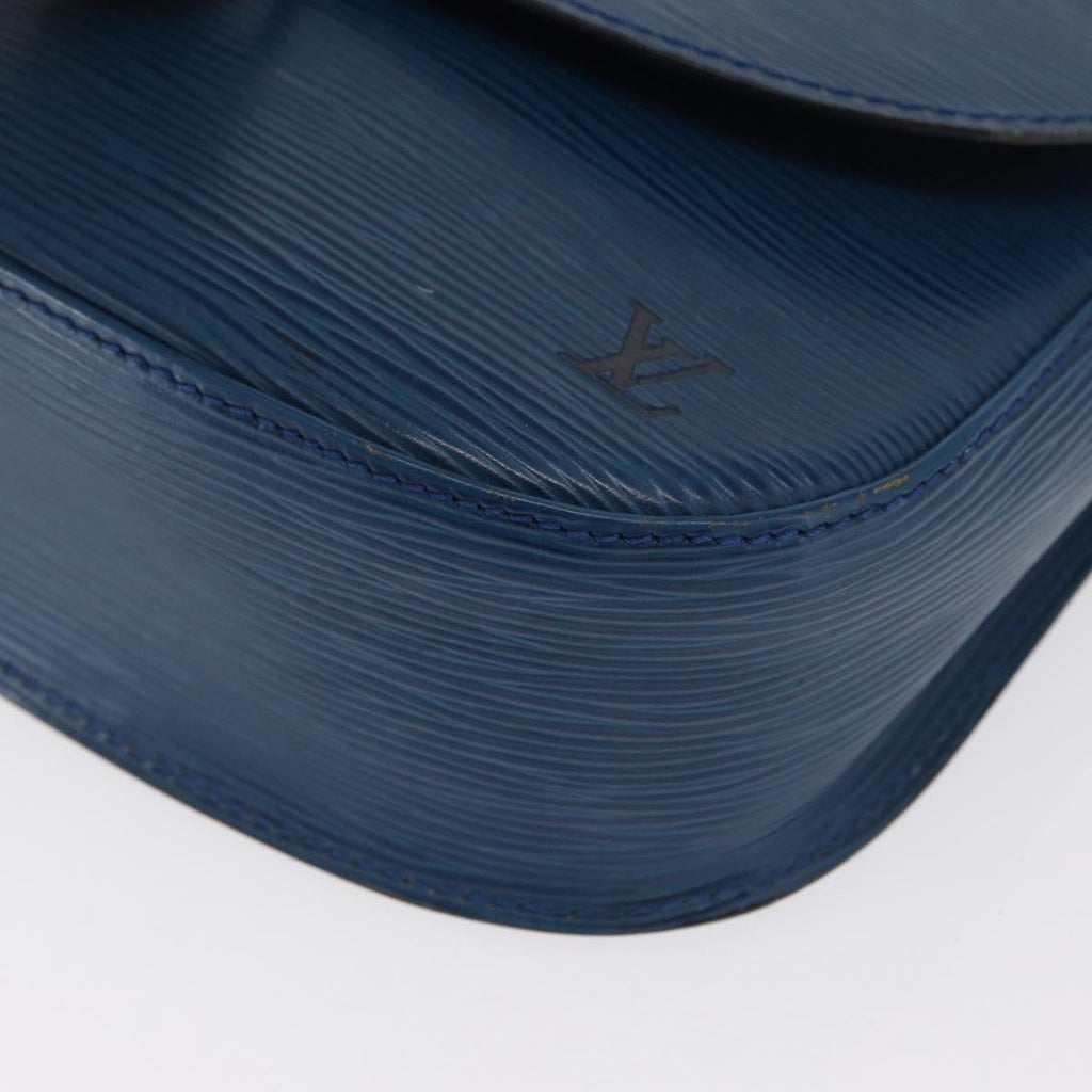 Louis Vuitton Saint Cloud Handbag Epi Leather Blue Leather Shoulder Bag