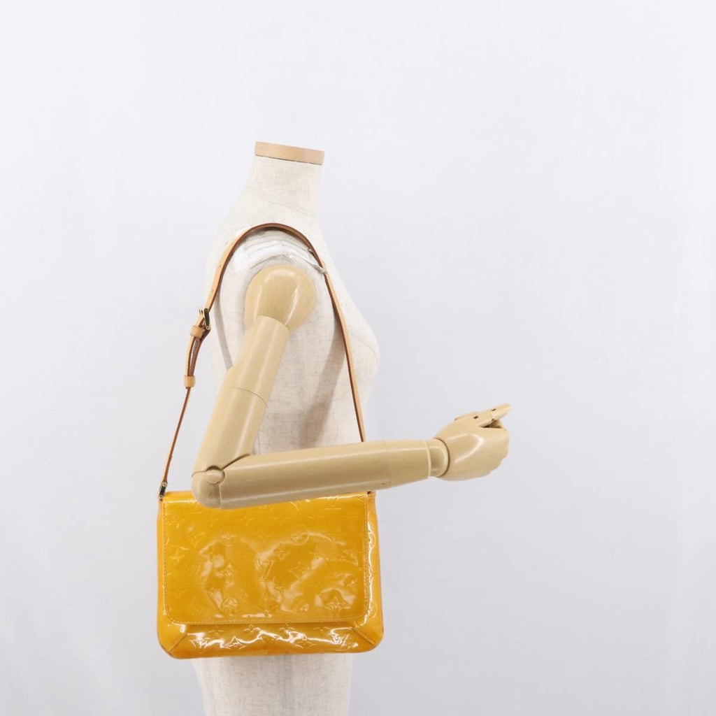 Louis Vuitton Thompson Street Handbag Monogram Vernis Yellow Patent_Leather Shoulder Bag