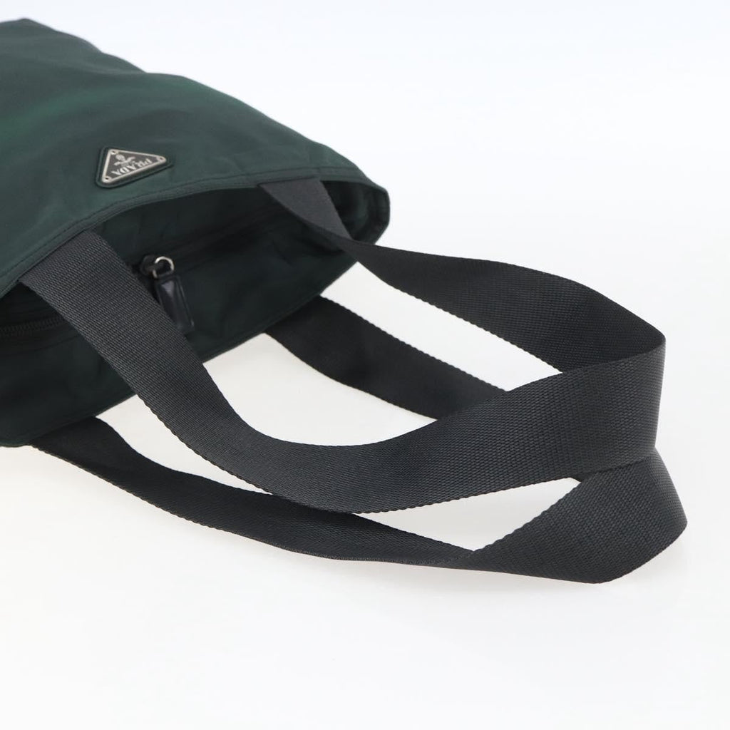 Prada Vintage Zip Tote Tessuto Green Nylon Tote Bag Bag