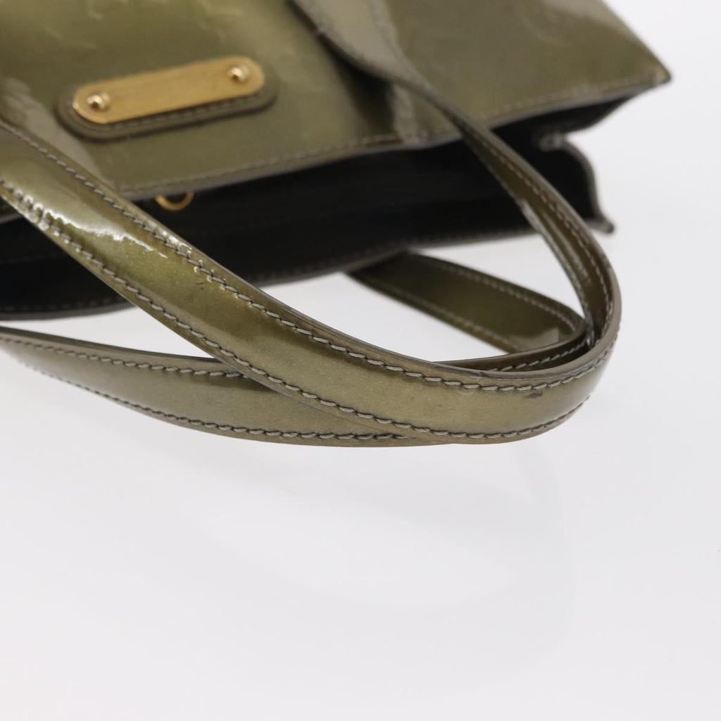 Louis Vuitton Wilshire Handbag Monogram Vernis Gray Patent_Leather Tote Bag