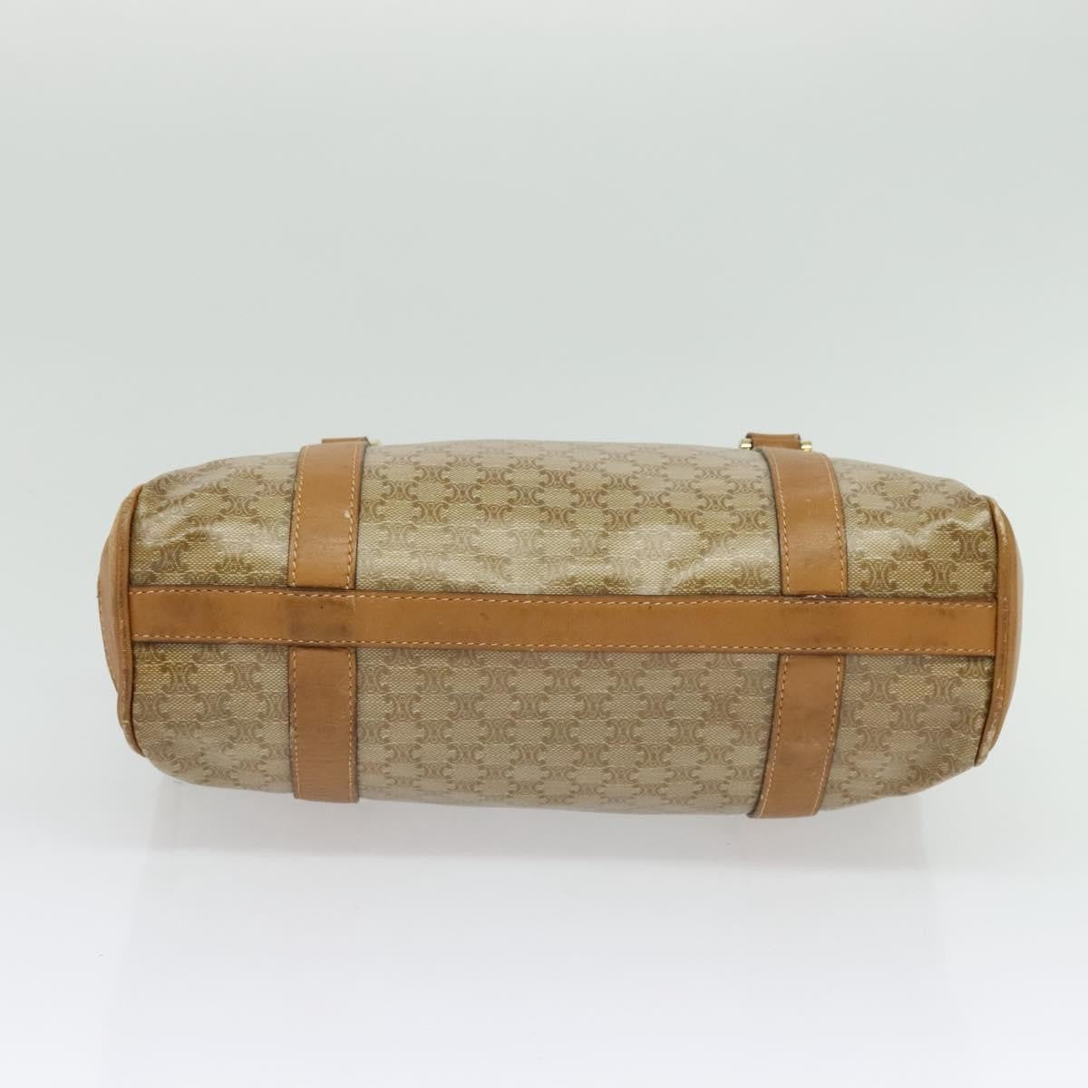 Celine Vintage Macadam Handbag Canvas Beige Canvas Bag