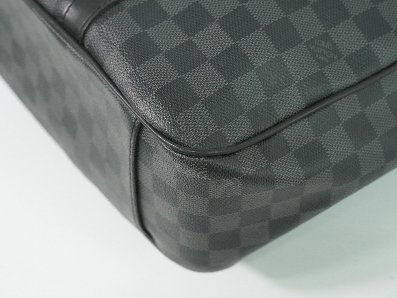 Louis Vuitton Tadao Handbag Damier Graphite Black Canvas Tote Bag