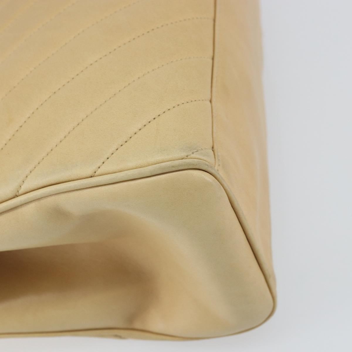 Chanel Vintage Convertible Tote Chevron Lambskin Beige Leather Tote Bag Bag