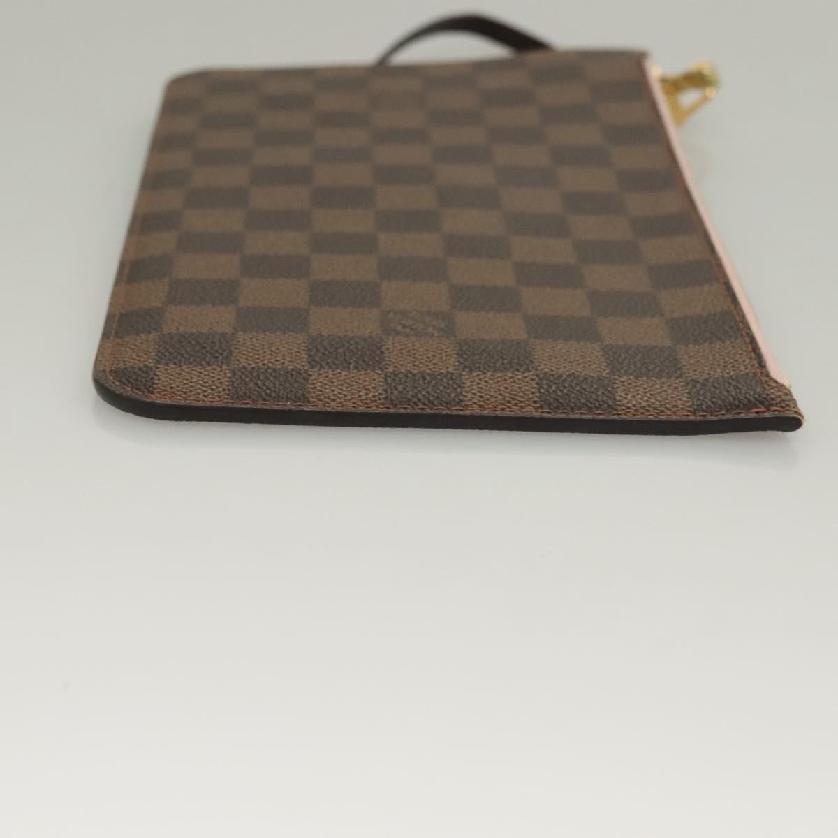 Louis Vuitton Neverfull Pochette Damier Brown Canvas Bag