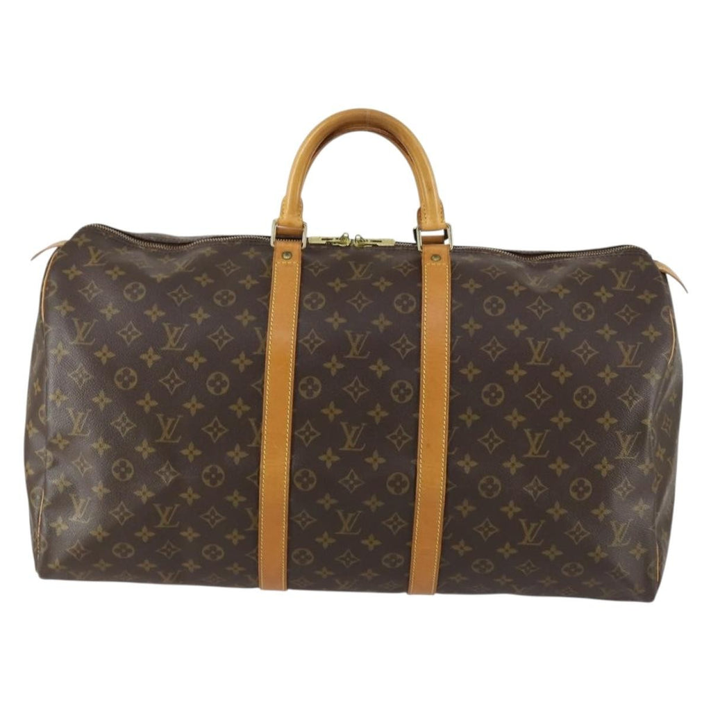 Louis Vuitton Keepall Bag Monogram Canvas Brown Canvas Travel Bag