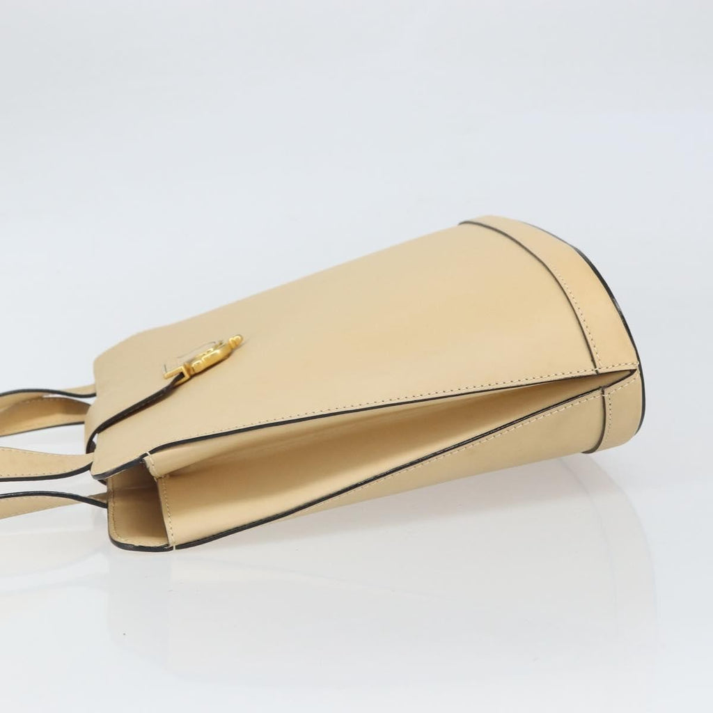 Celine Vintage Shoulder Bag Leather Beige Leather Shoulder Bag Bag