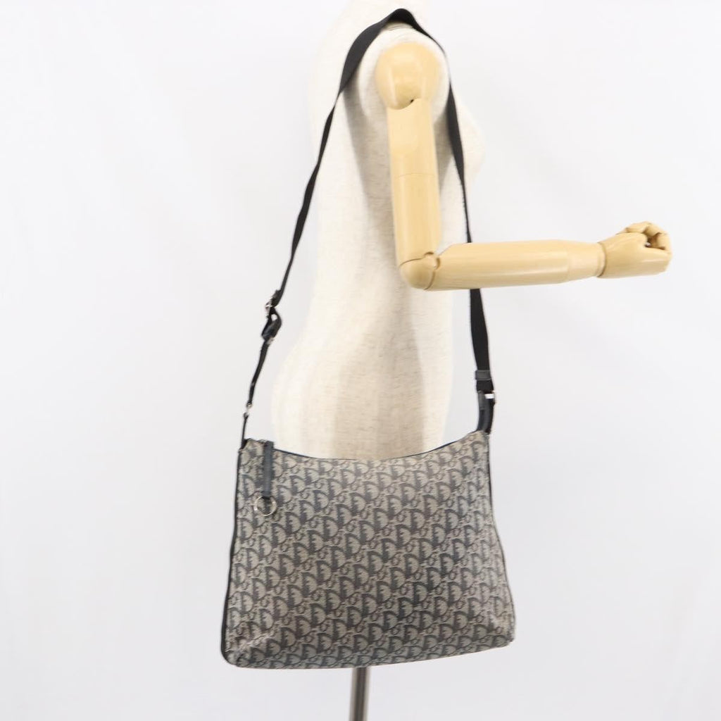 Christian Dior Vintage Trotter Shoulder Bag Canvas Navy Canvas Shoulder Bag Bag (Pre-Owned)
