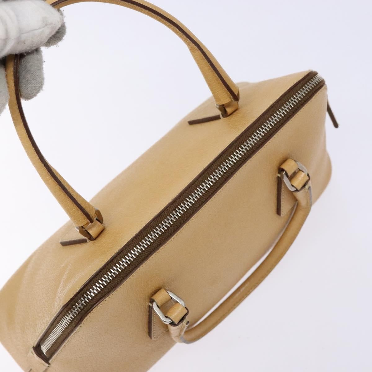 Prada Cuir Promenade Bag Saffiano Leather Beige Leather Handbag