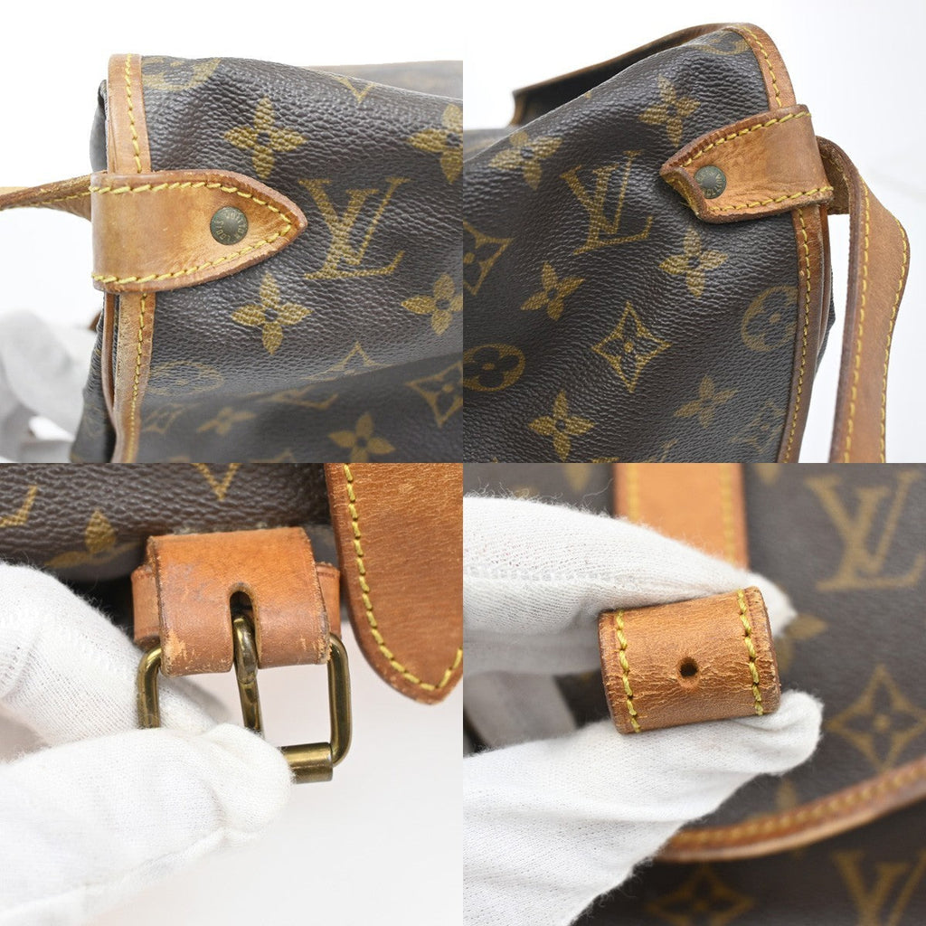 Louis Vuitton Saumur Handbag Monogram Canvas Brown Canvas Shoulder Bag
