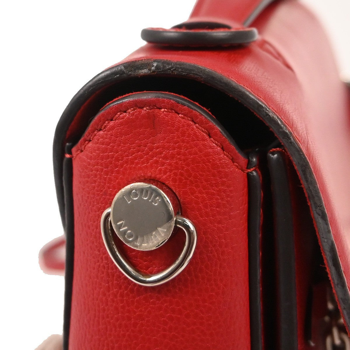 Louis Vuitton Very Messenger Monogram Leather Red Leather Shoulder Bag