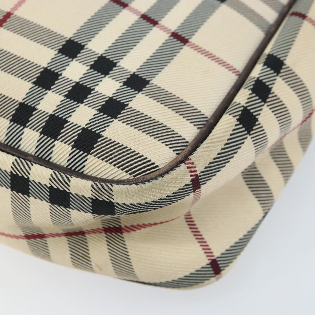 Burberry Nova Check Shoulder Bag Canvas And Leather Beige Canvas Shoulder Bag