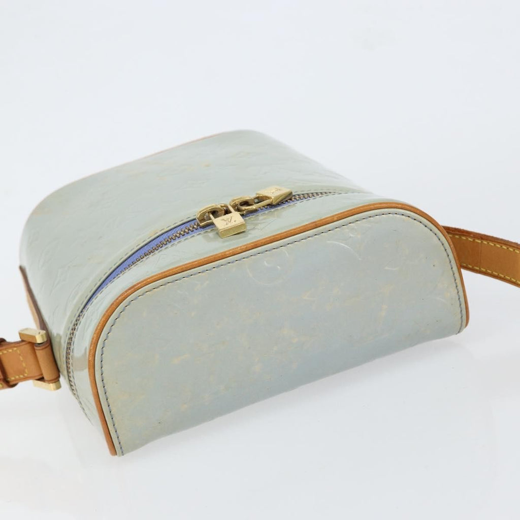 Louis Vuitton Sullivan Handbag Monogram Vernis Gray Patent_Leather Shoulder Bag