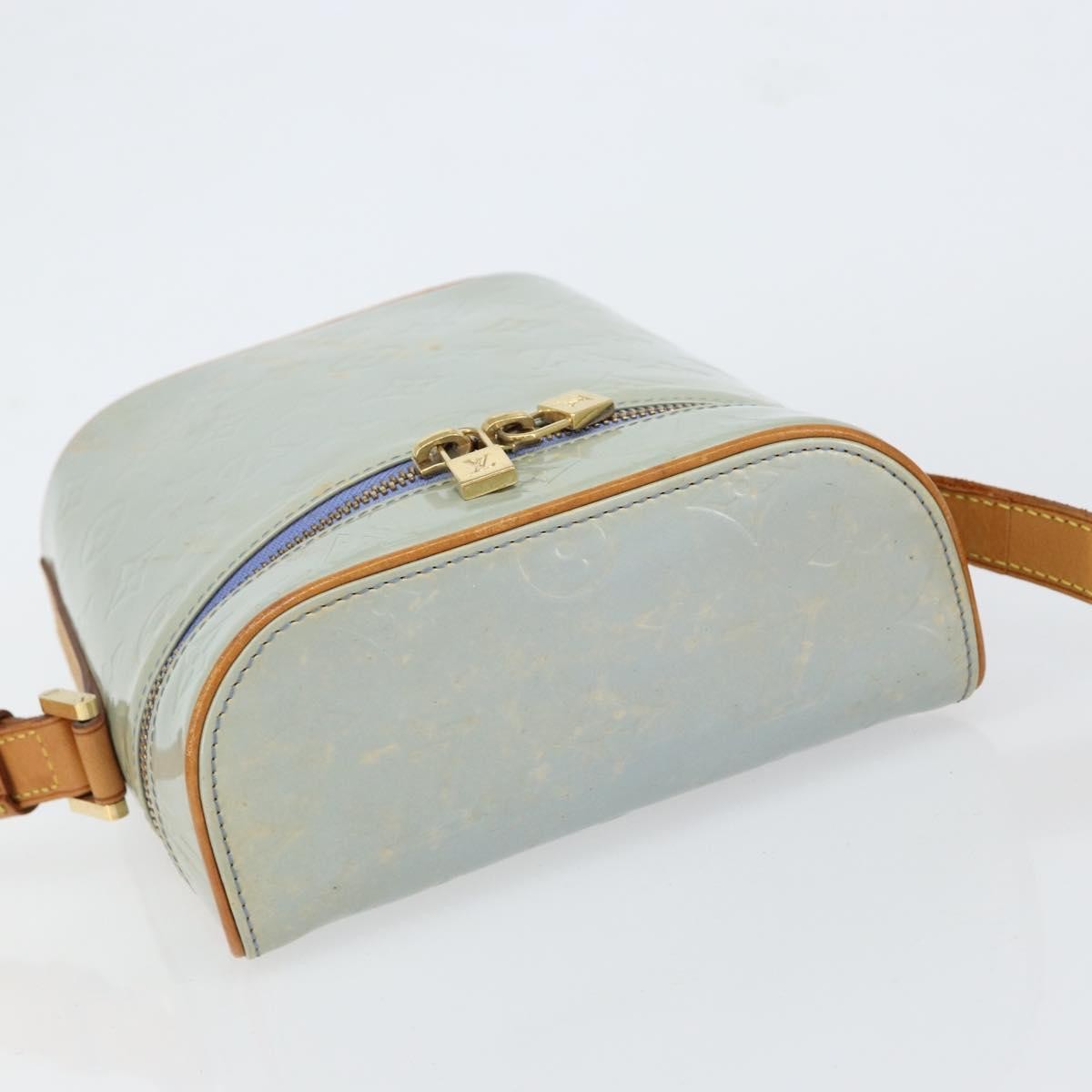 Louis Vuitton Sullivan Handbag Monogram Vernis Gray Patent_Leather Shoulder Bag