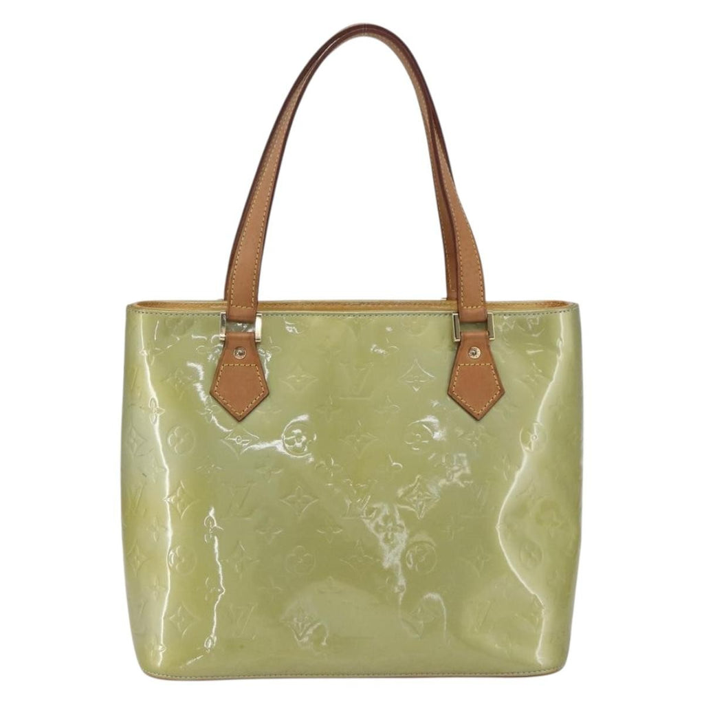 Louis Vuitton Houston Handbag Monogram Vernis Green Patent_Leather Tote Bag